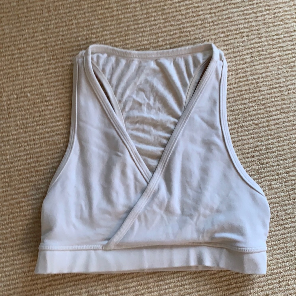 White Lululemon sports bra